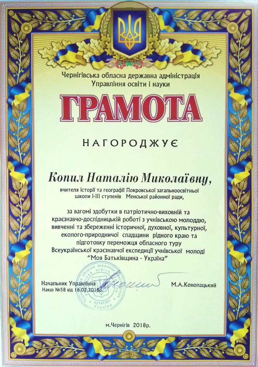 Копил Наталія Миколаївна